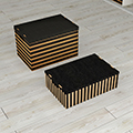 Коробки из Икеи в шкафу