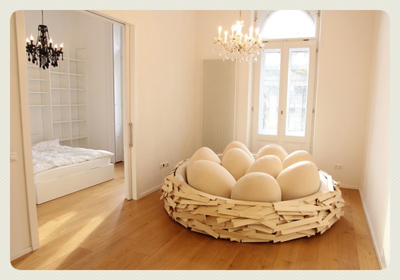 Giant Birdsnest by OGE Nest bed, Whimsical home, Unique furniture