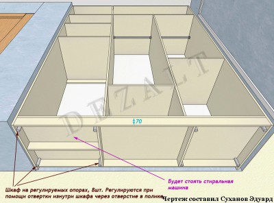 Шкаф корпусной с зеркальными дверьми 