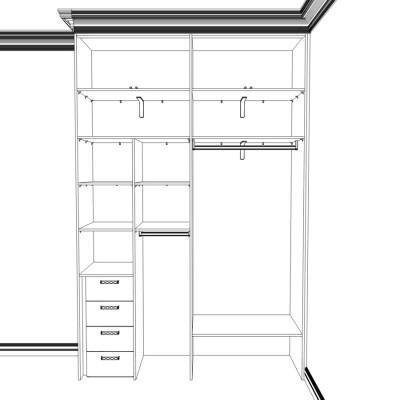 Распашной шкаф с МДФ
