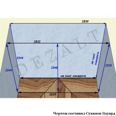 Чертеж встроенного шкафа купе с натяжным потолком 
