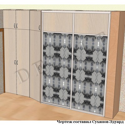 Комбинированный шкаф купе 