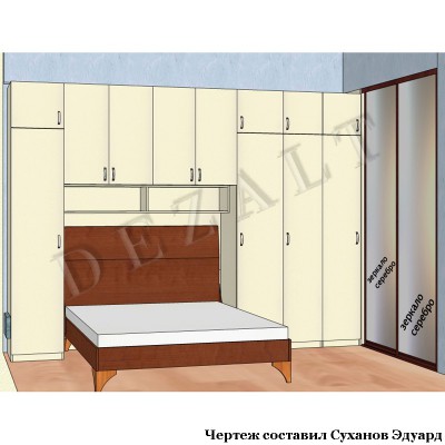 Чертежи распашного и встроенного шкафов 