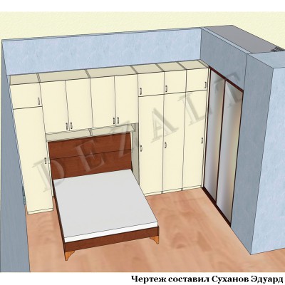 Чертежи распашного и встроенного шкафов 