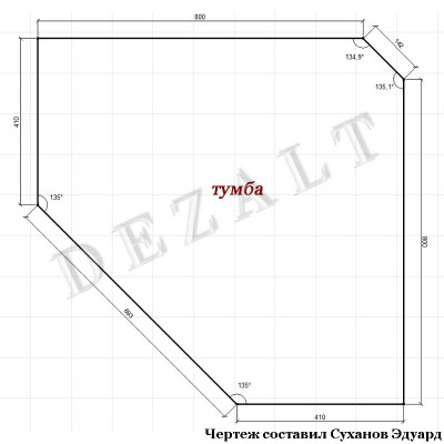 Чертежи тумб 