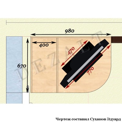Чертежи мебельной стенки с фальшивыми антресолями 