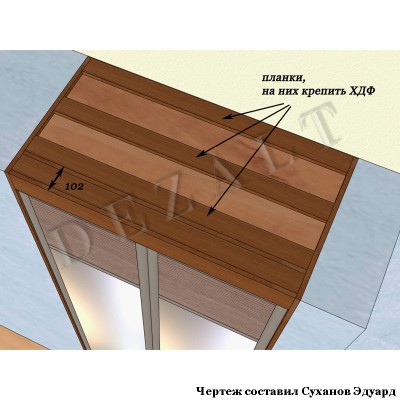 Шкаф встроенный с распашными дверьми из Алюминиевого профиля