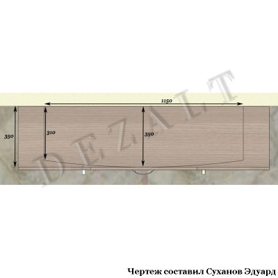 Встроенный шкаф-купе в прихожую - чертеж 