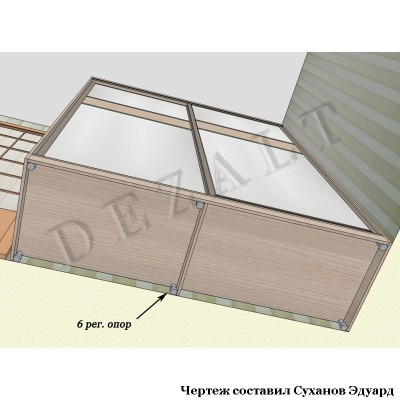 Чертеж каркасного шкафа-купе 