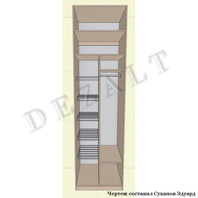 Шкаф корпусной с двумя дверьми 