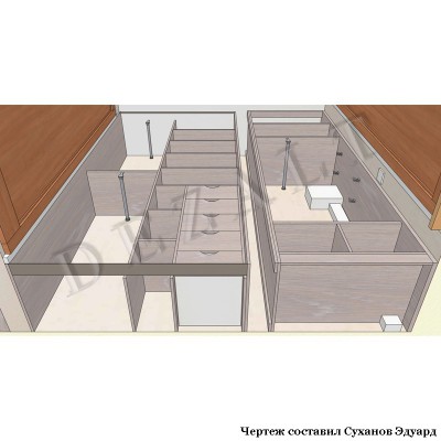 Схема двух шкафов в прихожую 
