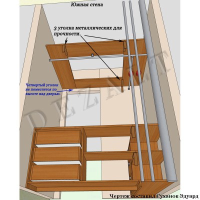 Чертеж гардеробной комнаты 