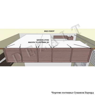 Чертеж шкафов и комода 