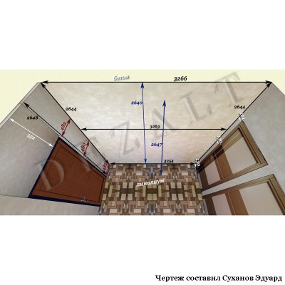 Распашные встроенные шкафы - чертежи 