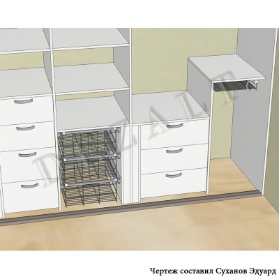 Схемы встроенного шкафа-купе в спальню 