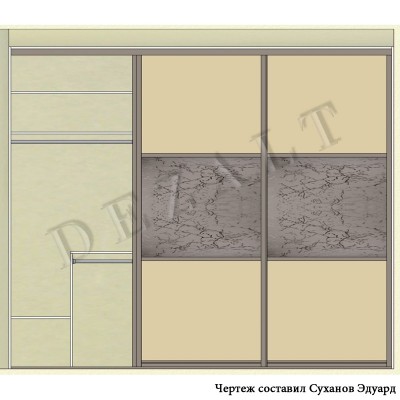 Схемы встроенного шкафа-купе в спальню 