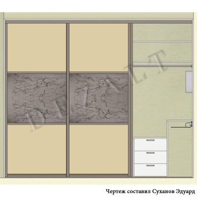 Схемы встроенного шкафа-купе в спальню 