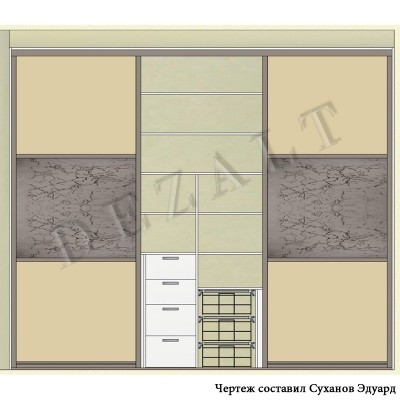 Схемы встроенного шкафа-купе в спальню 
