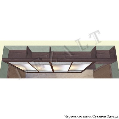 Чертеж встроенного шкафа-купе в прихожую