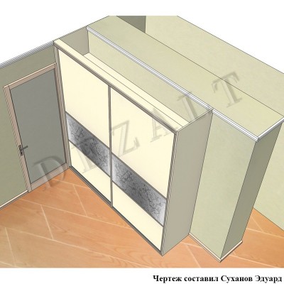 Схема шкафа-купе 2 двери