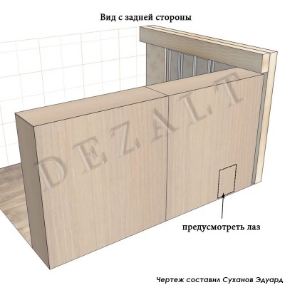 Схема каркасного шкафа-купе 4 двери