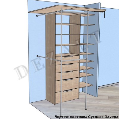 Чертежи гардеробной