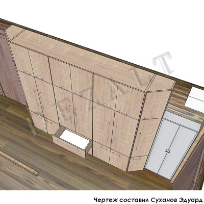 Схема распашного шкафа в прихожую