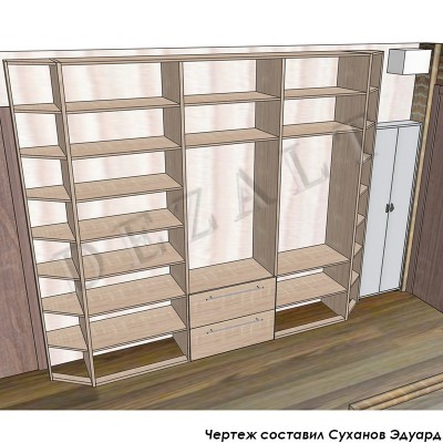 Схема распашного шкафа в прихожую