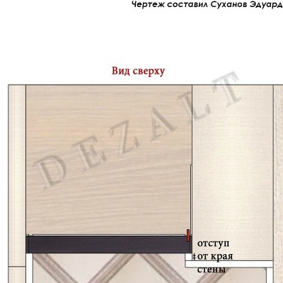 Чертеж встроенного шкафа-купе в прихожую