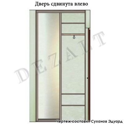 Схема шкафа-купе в прихожую