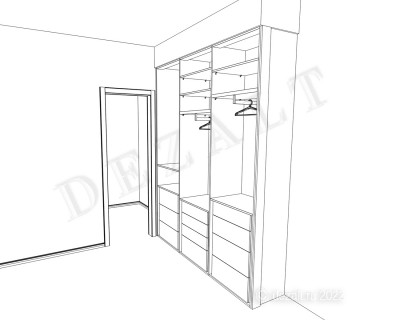 Распашной шкаф встроенный 6 дверей