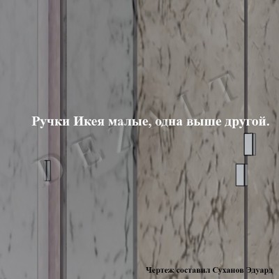 Схема углового шкафа с распашными дверьми