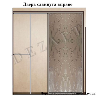 Схема двухстворчатого шкафа-купе