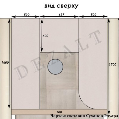 Чертеж гардеробной