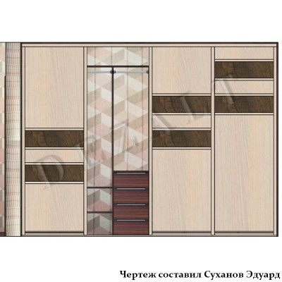 Схема шкафа-купе 4 двери