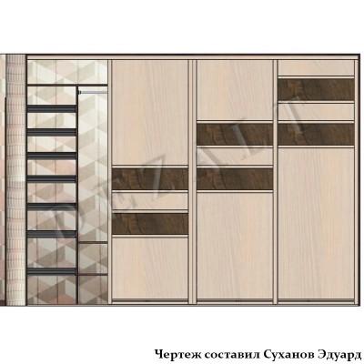 Схема шкафа-купе 4 двери