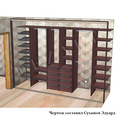 Схема шкафа-купе 4 двери