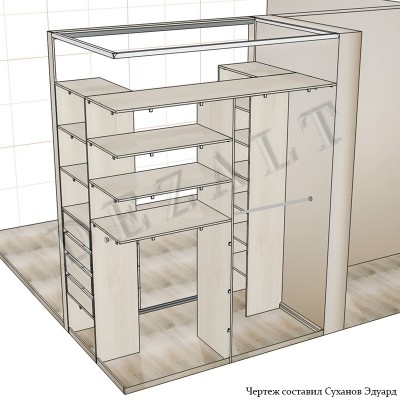 Чертежи гардеробной в спальню