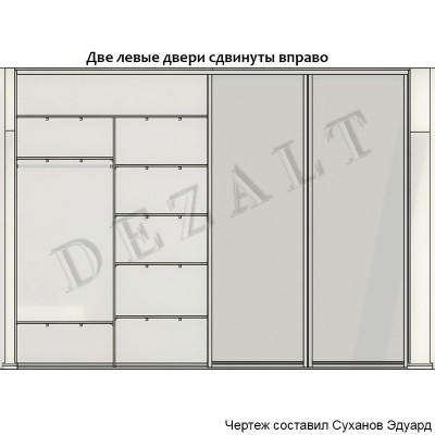 Чертежи встроенного шкафа-купе в коридор