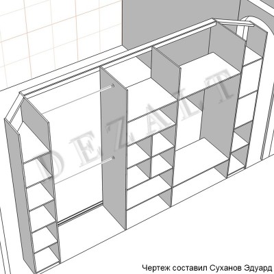 Шкаф-купе со скошенными углами