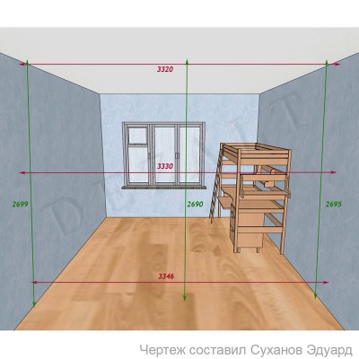 Шкаф-купе делит комнату