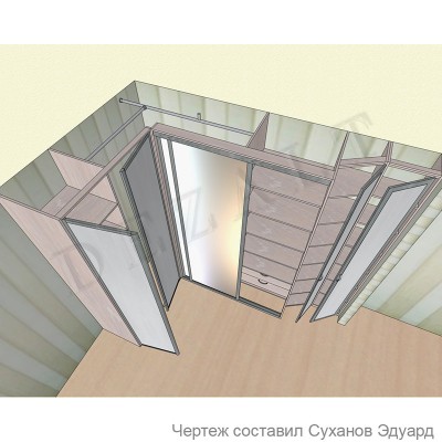 Угловой шкаф-купе, чертежи