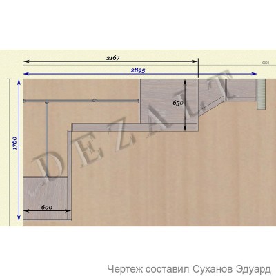 Угловой шкаф-купе, чертежи