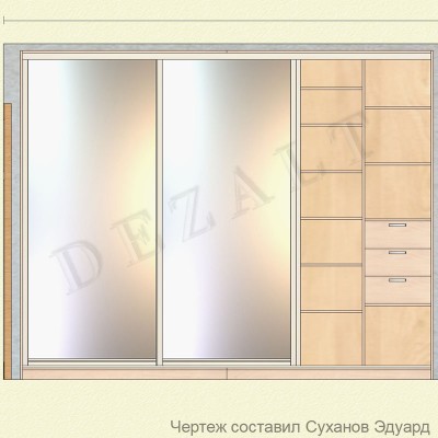 Схема каркасного шкафа-купе