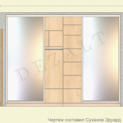 Схема каркасного шкафа-купе