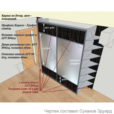 Шкаф-купе 2 двери