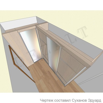 Гардеробная и шкаф-купе совместно