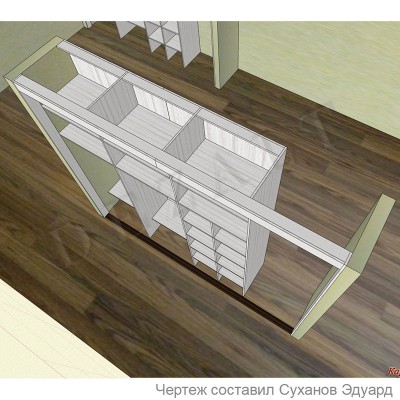 Шкаф-купе делит комнату