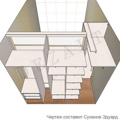 Чертежи углового шкафа