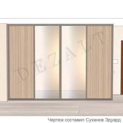 Схема встроенного шкафа-купе